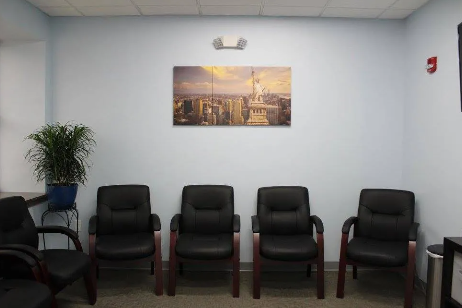 Dental office waiting area